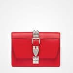 Prada Fire Engine Red/Black Elektra Calf Leather Bag