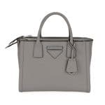 Prada Light Gray Concept Small Top Handle Bag