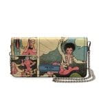 Prada Multicolor Vintage Comic Print Wallet On Chain Bag