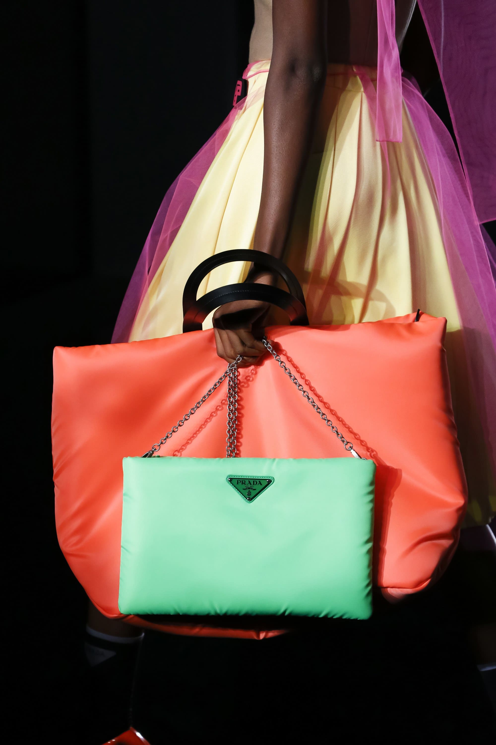 prada neon bag