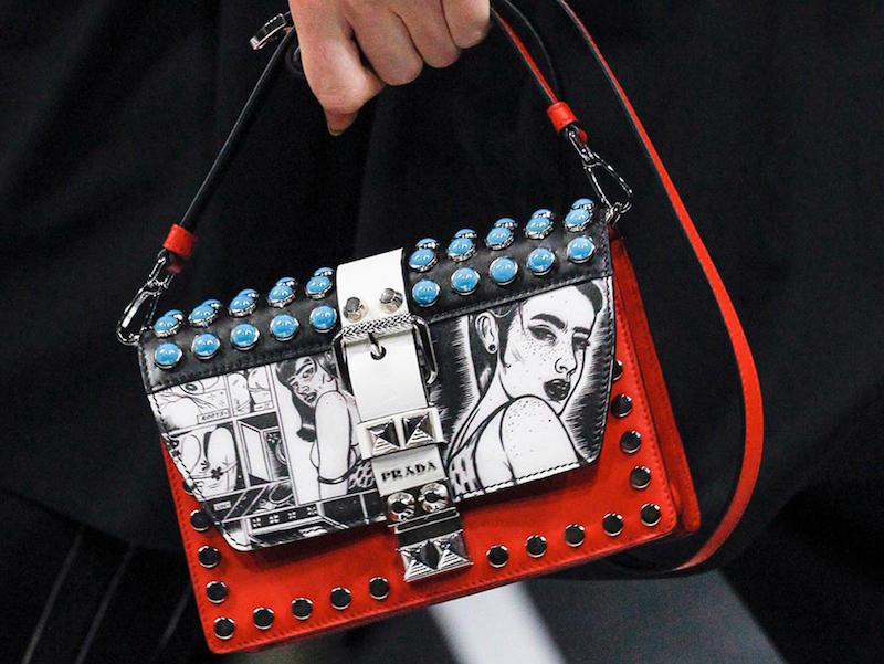 prada comic book bag