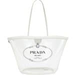 Prada White Transparent Plex Small Shopper Bag