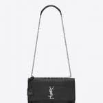 Saint Laurent Black Crocodile-Embossed Large Sunset Bag