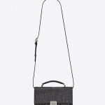 Saint Laurent Black Elaphe with Polka Dots Medium Bellechasse Bag
