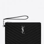 Saint Laurent Black Quilted Monogramme Pouch Bag