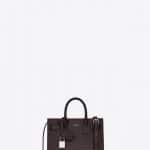 Saint Laurent Black Tulip Crocodile Embossed Nano Sac De Jour Bag