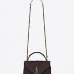 Saint Laurent Black Tulip Medium College Bag