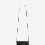 Saint Laurent Black Velvet with Crystals Kate Chain Clutch Bag