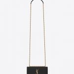 Saint Laurent Black/White Sunset Chain Clutch Bag