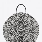Saint Laurent Black/White Tiger Print Mica Hatbox Bag