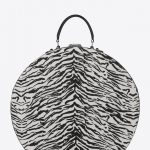 Saint Laurent Black/White Tiger Print Mica Hatbox Bag