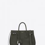 Saint Laurent Dark Khaki Small Sac De Jour Souple Bag