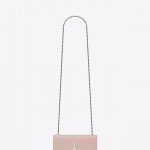 Saint Laurent Faded Pink Crocodile-Embossed Kate Chain and Tassel Bag