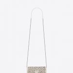 Saint Laurent Off-White Embroidered Kate Chain and Tassel Clutch Bag