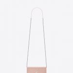 Saint Laurent Washed Pink Crocodile-Embossed Kate Tassel Chain Wallet