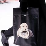 Balenciaga Black Dog Print Tote Bag - Fall 2018