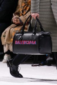 Balenciaga Black Logo Duffle Bag - Fall 2018