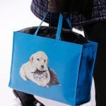 Balenciaga Blue Dog Print Tote Bag - Fall 2018