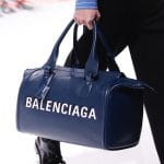 Balenciaga Blue Logo Duffle Bag - Fall 2018