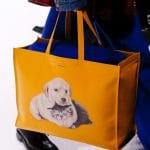 Balenciaga Yellow Dog Print Tote Bag - Fall 2018