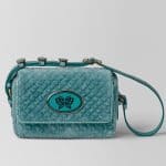 Bottega Veneta Aqua BVelvet Postier Bag