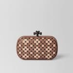 Bottega Veneta Dahlia Peach Rose Enamel Knot Bag