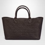 Bottega Veneta Espresso Lambskin Medium Cabat Bag