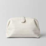 Bottega Veneta Latte Soft Crocodile The Lauren 1980 Bag