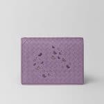 Bottega Veneta Lilac Intrecciato Nappa Ayers Chain Wallet Bag