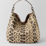 Bottega Veneta Natural Anaconda Large Loop Bag