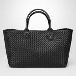 Bottega Veneta Nero Lambskin Medium Cabat Bag