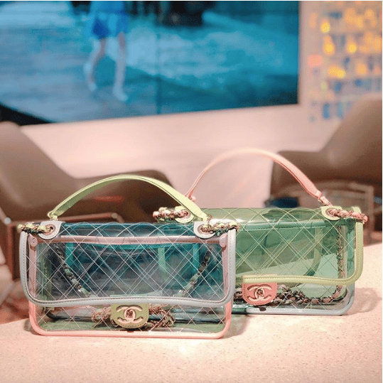 Chanel Coco Splash Blue PVC Medium Flap Bag | Dearluxe