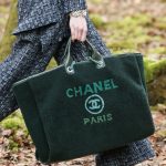 Chanel Green Shearling Deauville Shopping Bag - Fall 2018