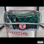 Chanel Green/Pink/Purple PVC Coco Splash Medium Flap Bag