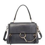 Chloe Black Python/Calfskin Faye Day Bag