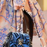 Chloe Blue/Black Abstract Saddle Bag - Fall 2018