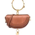 Chloe Brown Python Nile Minaudiere Bag