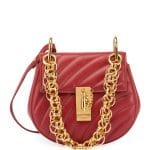 Chloe Red Quilted Mini Drew Bijou Bag