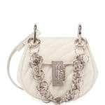 Chloe White Quilted Mini Drew Bijou Bag