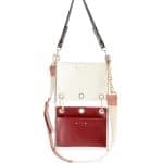 Chloe White/Red Roy Double Clutch Bag