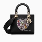 Dior Black Niki de Saint Phalle - Bonn Embroidered Lady Dior Bag