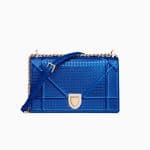 Dior Blue Metallic Micro-Cannage Diorama Bag