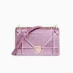 Dior Pink Metallic Micro-Cannage Diorama Bag