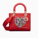 Dior Red Niki de Saint Phalle - Bonn Embroidered Lady Dior Bag