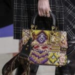 Dior Yellow Multicolor Embroidered Lady Dior Bag 2 - Fall 2018