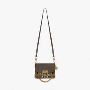 Givenchy Amber/Gray Python/Leather GV3 Mini Flap Bag
