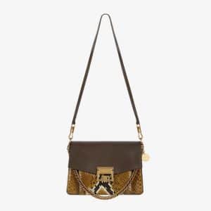 Givenchy Amber/Gray Python/Leather GV3 Small Flap Bag