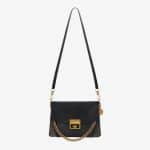 Givenchy Black/Gray Leather/Suede GV3 Small Flap Bag