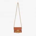 Givenchy Chestnut Leather/Suede GV3 Nano Flap Bag