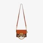 Givenchy Mahogany/Chestnut Python/Leather GV3 Mini Flap Bag